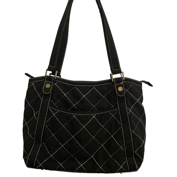 Vera Bradley Handbags - Vera Bradley Black Napa Quilted Purse